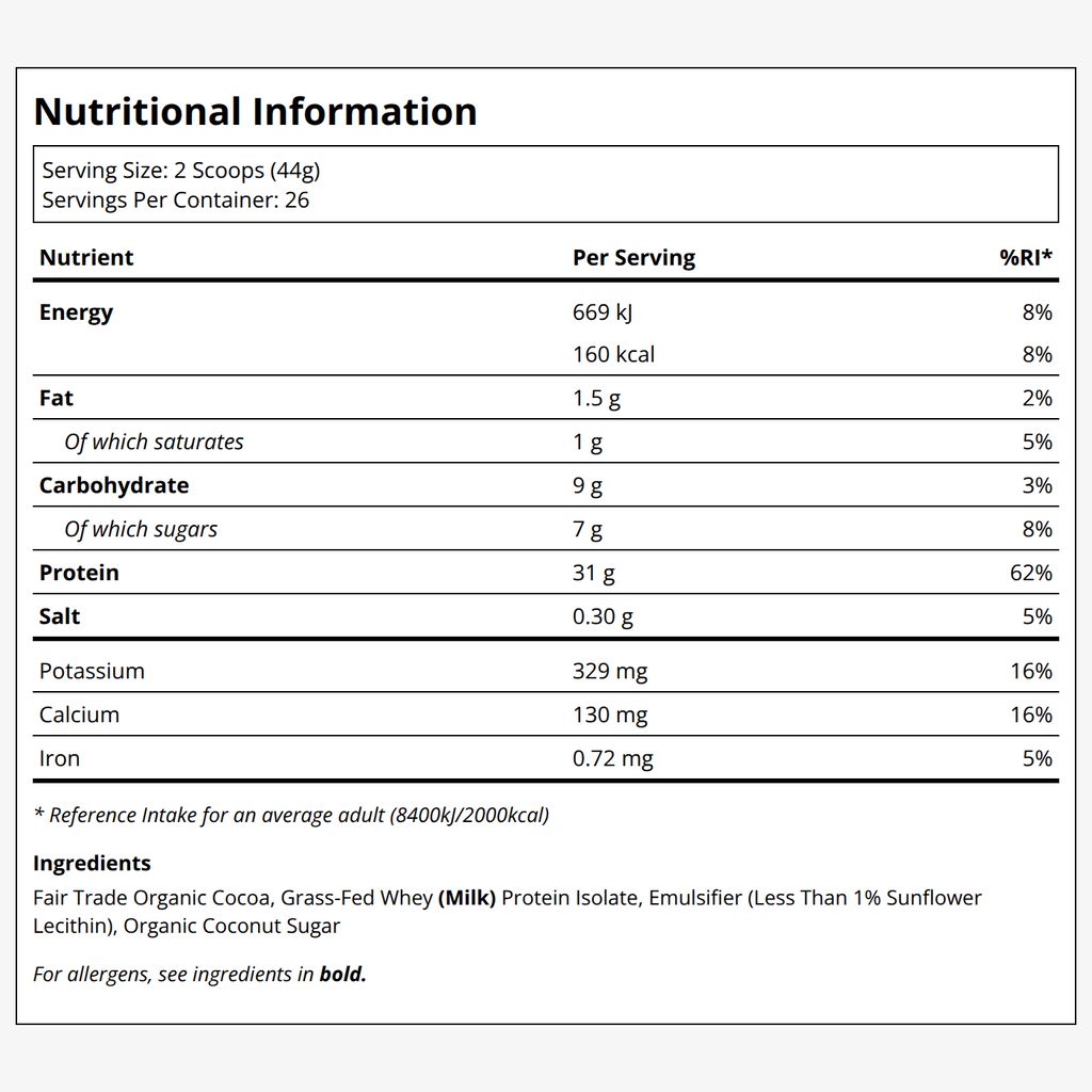 Whey Isolate Protein Powder - Chocolate - Image 2