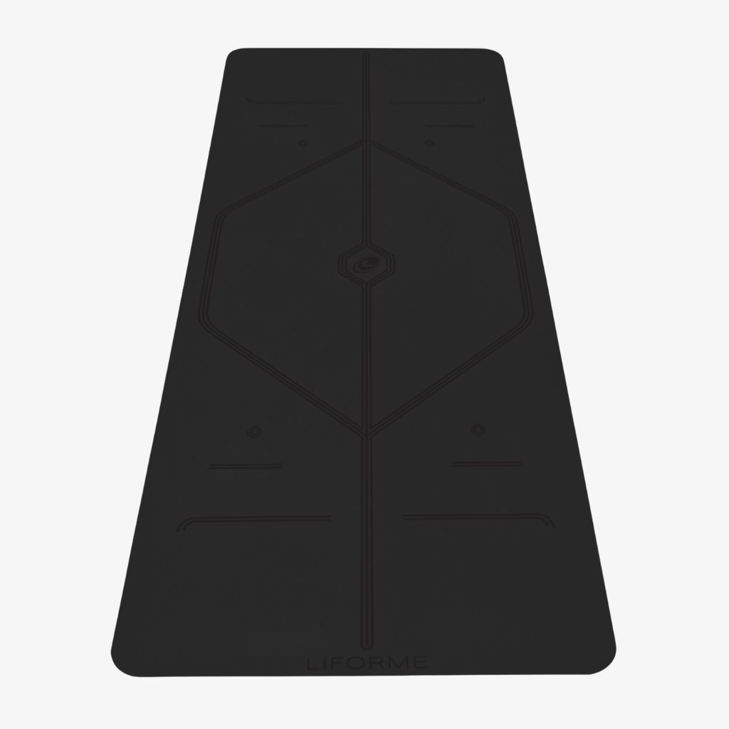 Liforme In Line Yoga Mat - Black on Black - Image 1